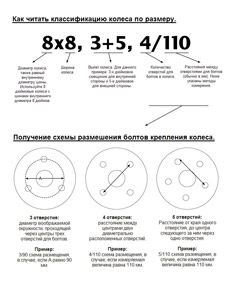 Как читать размер диска для квадроцикла